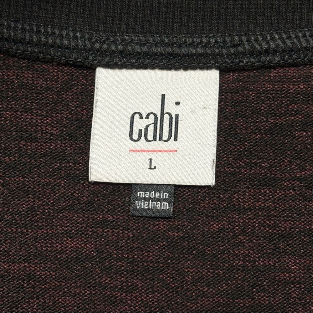 Cabi Brushed Knit Cuddle Dress L Soft Stretch 1/4 Zip Neck Black Red Knee Length - Picture 11 of 13